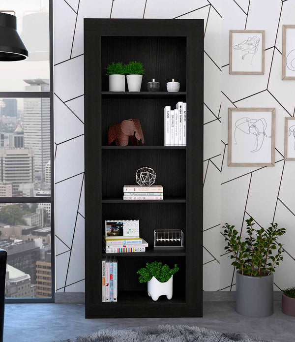 Mod Border Black Bookcase