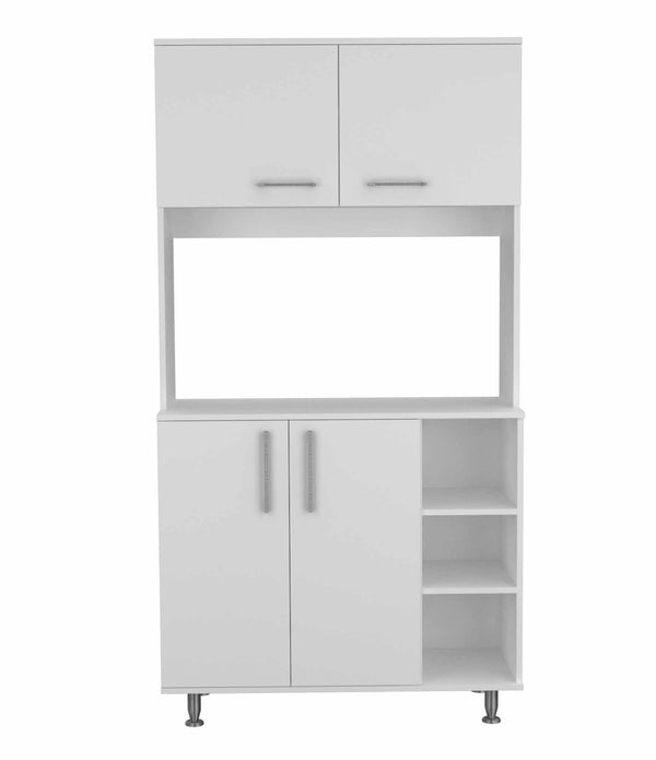 Modern White Kitchen Cabinet with Two Storage Shelves