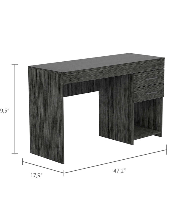 Deon Smokey Oak Two Drawer Computer Desk