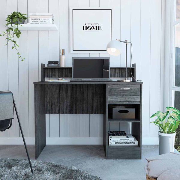 Luxin Smoky Oak Computer Desk