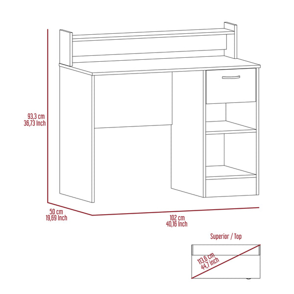 Luxin Light Gray Computer Desk