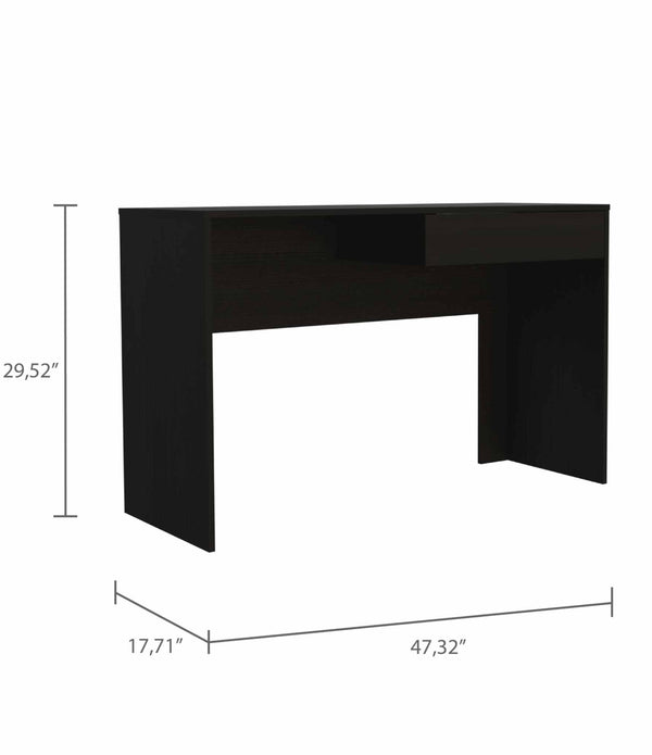 Clio Black Computer Desk with Drawer