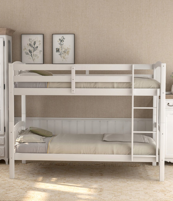 White Twin Over Twin Bunk Bed