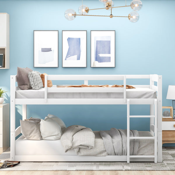 White Twin Over Twin Separable Bunk Bed