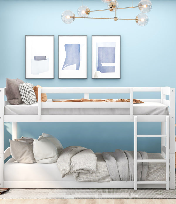 White Twin Over Twin Separable Bunk Bed