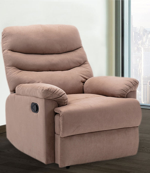 Primo Beige Suede Massaging Recliner Chair