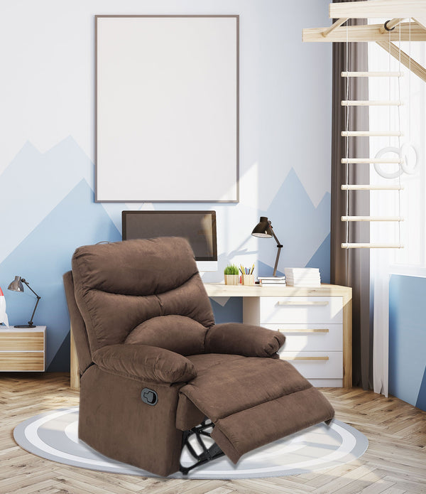 Luxurious Brown Recliner Chair with Heating and Massage