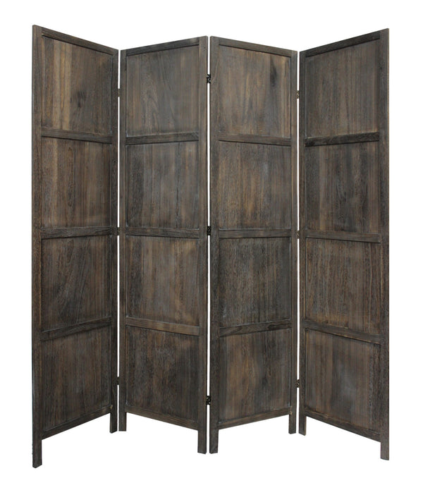 Modern Farmhouse Rustic Four Panel Room Divider Screen