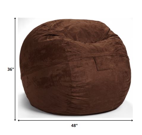 Classic Cozy Brown Bean Bag Chair