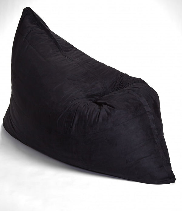 73' x 52' Black Sofa Sack Bean Bag Lounger