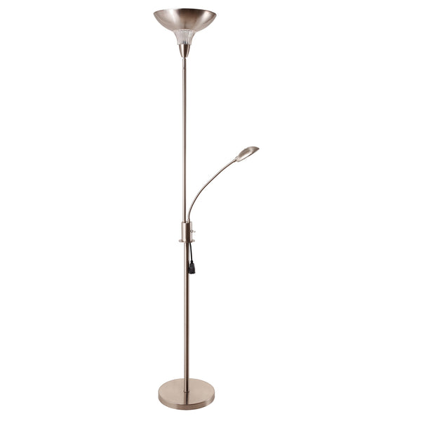 Two Light Bronze Metal Floor Lamp