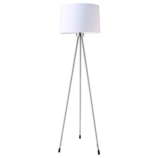 Minimalist Silver Metal Floor Lamp