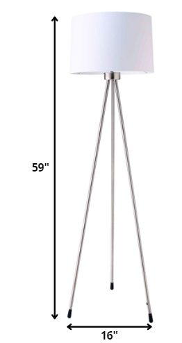 Minimalist Silver Metal Floor Lamp