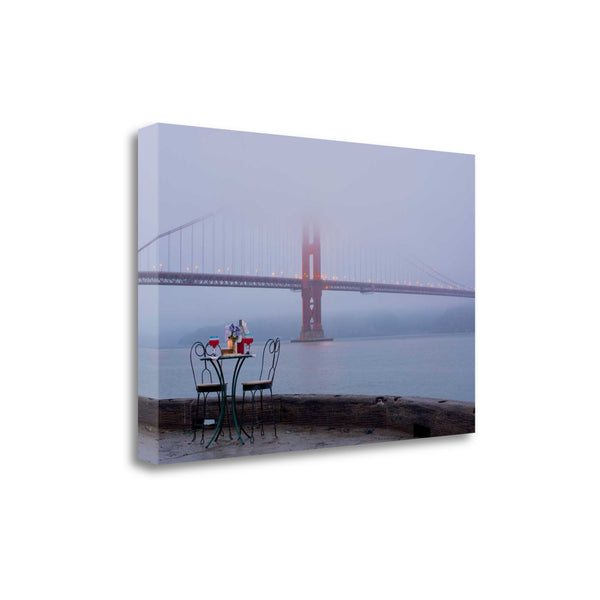 Wine Time For Two Golden Gate Bridge 1 Giclee Wrap Canvas Wall Art