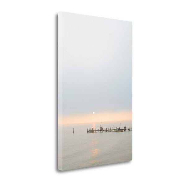 Sunset at the Fishing Boat Pier 1 Giclee Wrap Canvas Wall Art