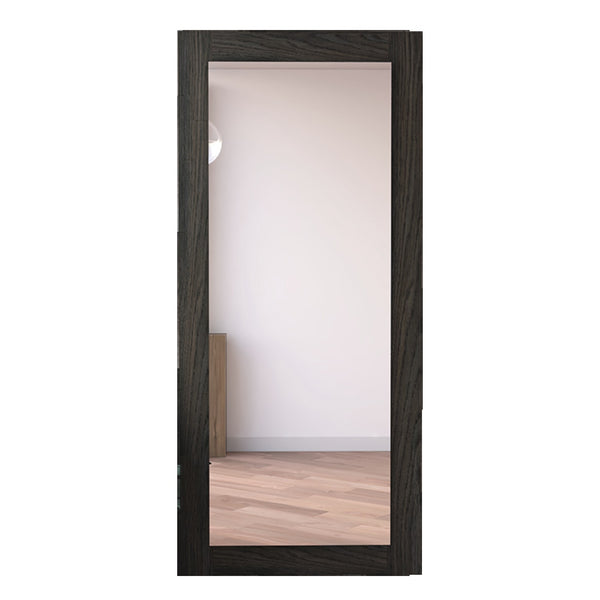 Modern Espresso Wood Wall Mirror