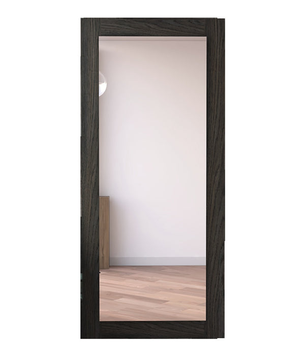 Modern Espresso Wood Wall Mirror