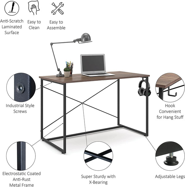 Modern Industrial Computer And Writing Table Desk