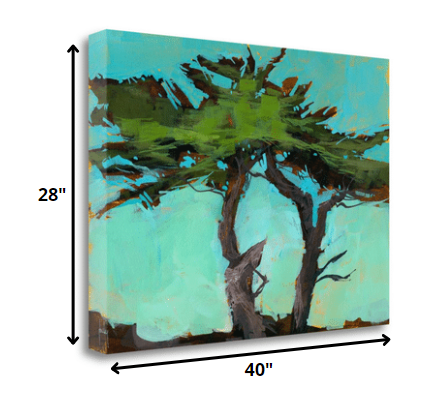 40" Abstract Green Tree 4 Giclee Wrap Canvas Wall Art