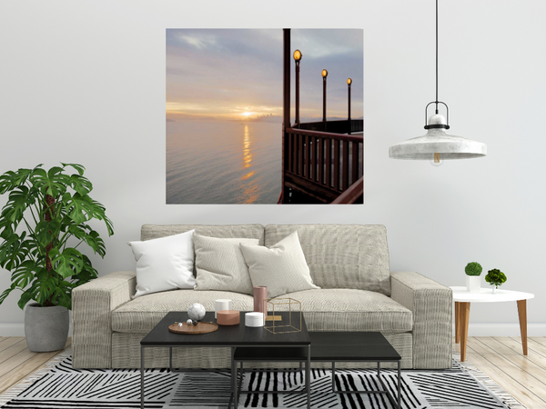 Sunset View on the Balcony 2 Giclee Wrap Canvas Wall Art