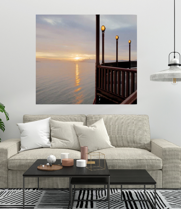 Sunset View on the Balcony 2 Giclee Wrap Canvas Wall Art