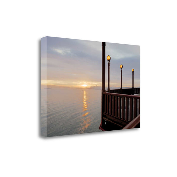 Sunset View on the Balcony 3 Giclee Wrap Canvas Wall Art