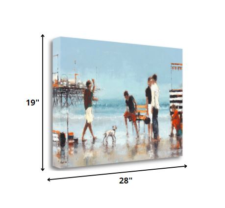 28" Fun at the Beach Canvas Wall Art