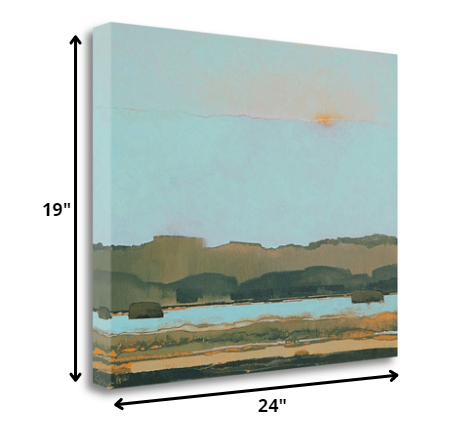 24" By the Bank of the River Giclee Wrap Canvas Wall Art