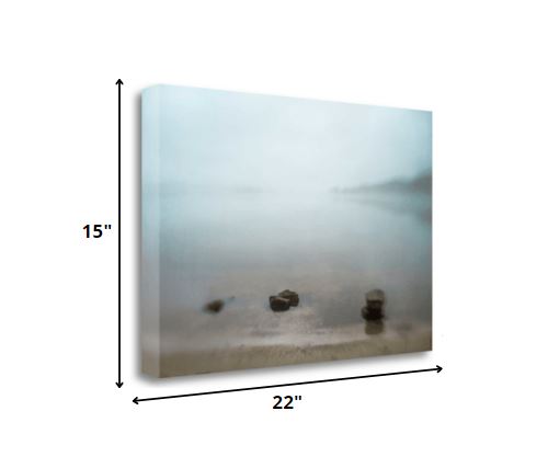 22" Calming Water's Edge Giclee Wrap Canvas Wall Art