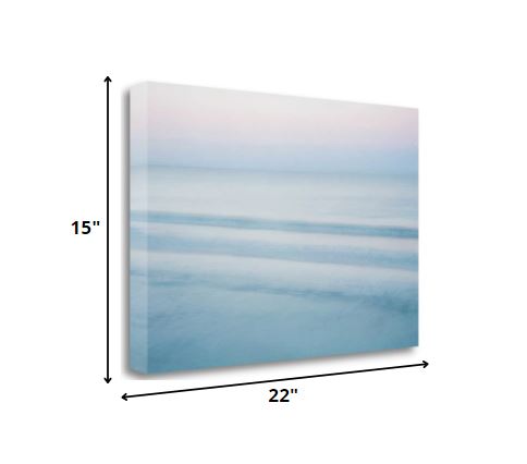 22" Scenic Blue Waters Giclee Wrap Canvas Wall Art