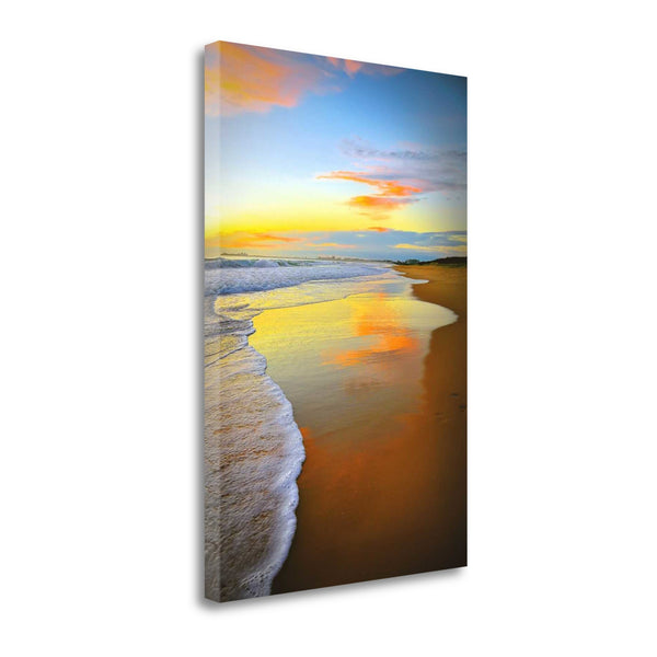 18" Bright Orange Sunset Giclee Print on Gallery Wrap Canvas Wall Art