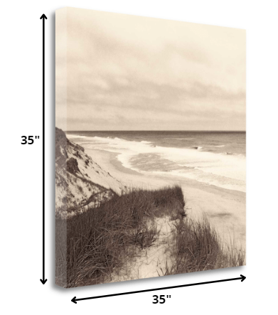 35" Retro Vintage Sand Dunes Giclee Wrap Canvas Wall Art