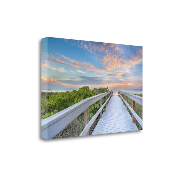 24" Picturesque Sunset Beach View Giclee Wrap Canvas Wall Art