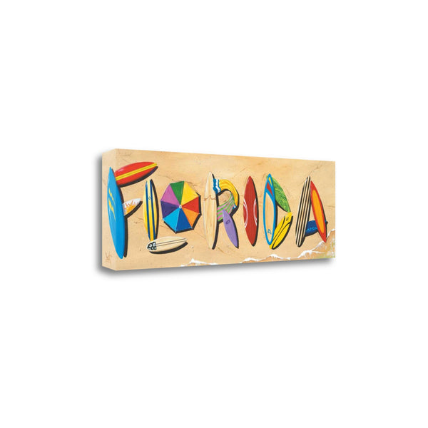 Florida Beach Sign 1 Giclee Wrap Canvas Wall Art