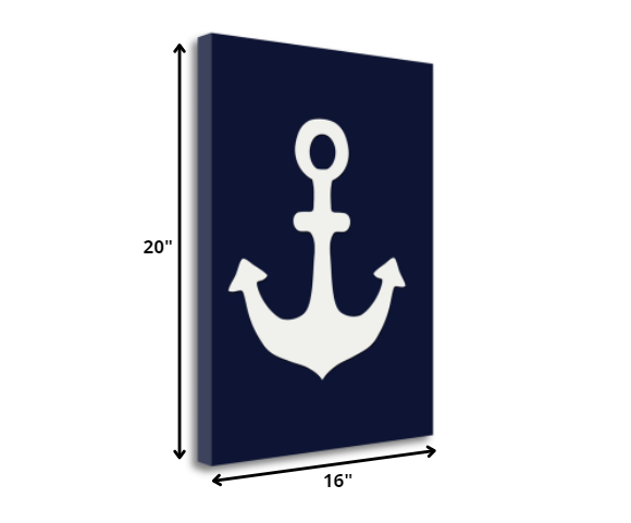 16" Anchor's Down Giclee Wrap Canvas Wall Art