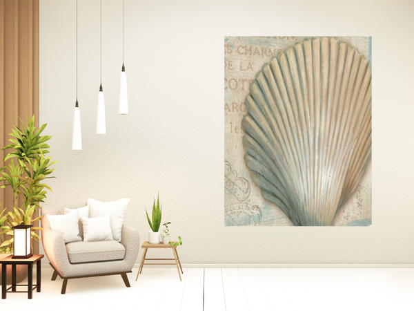 Rustic French Seashell 4 Giclee Wrap Canvas Wall Art