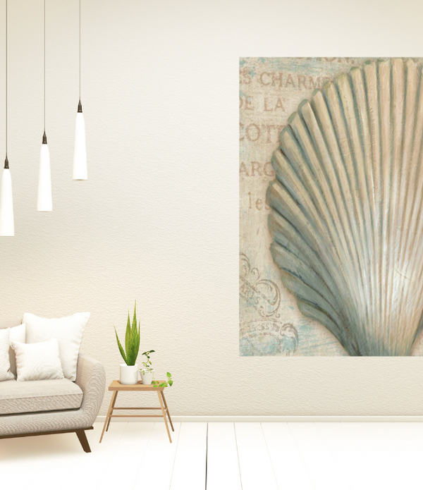 Rustic French Seashell 4 Giclee Wrap Canvas Wall Art