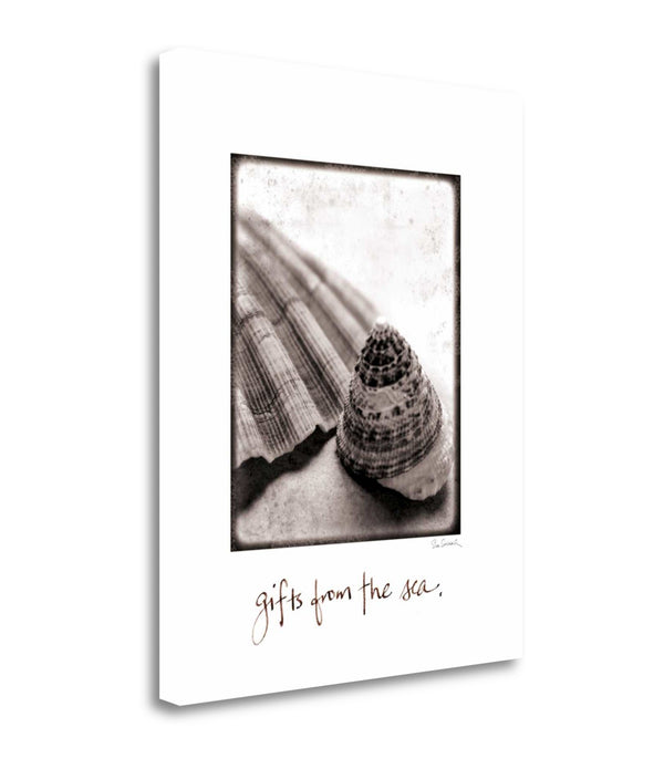 Black and White Gifts Fron the Sea Giclee Wrap Canvas Wall Art