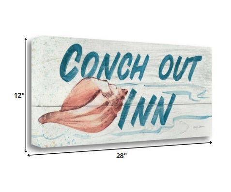 28" Conch Out Inn 1 Giclee Wrap Canvas Wall Art