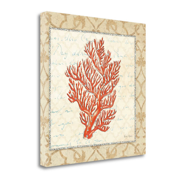 24" Fancy Orange Underwater Coral 2 Giclee Wrap Canvas Wall Art