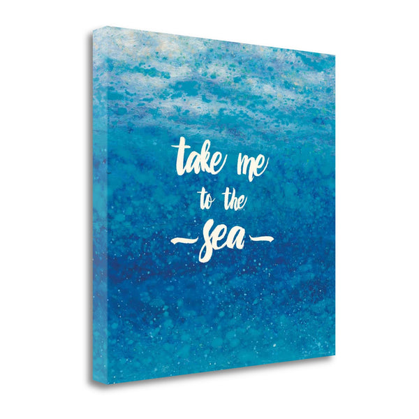 20"  Take Me To The Sea Giclee Wrap Canvas Wall Art