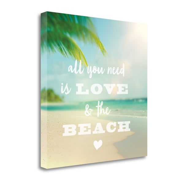 20" Love & the Beach 2 Giclee Wrap Canvas Wall Art