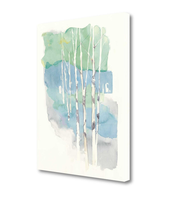 Watercolor Abstract Trees Giclee Wrap Canvas Wall Art