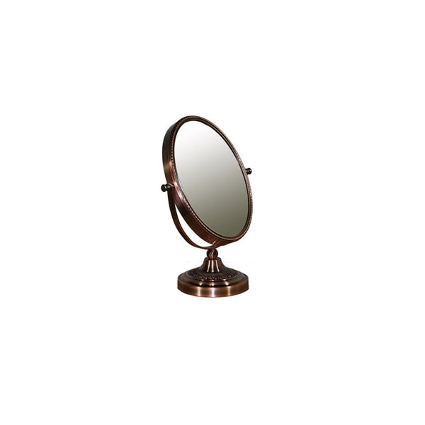 Vintage Style Copper 5X  Magnification Vanity Mirror