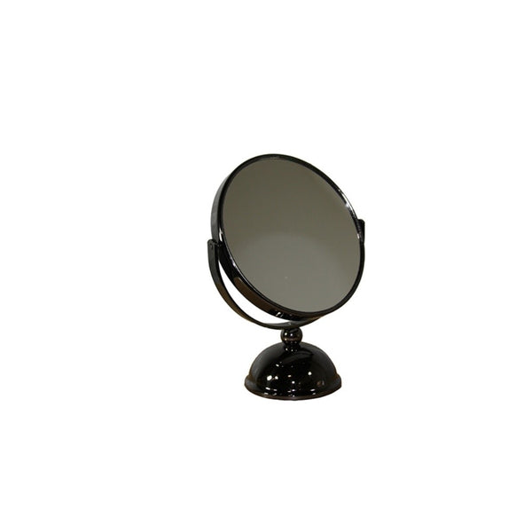 Vintage Pedestal Black 3X Magnification Vanity Mirror