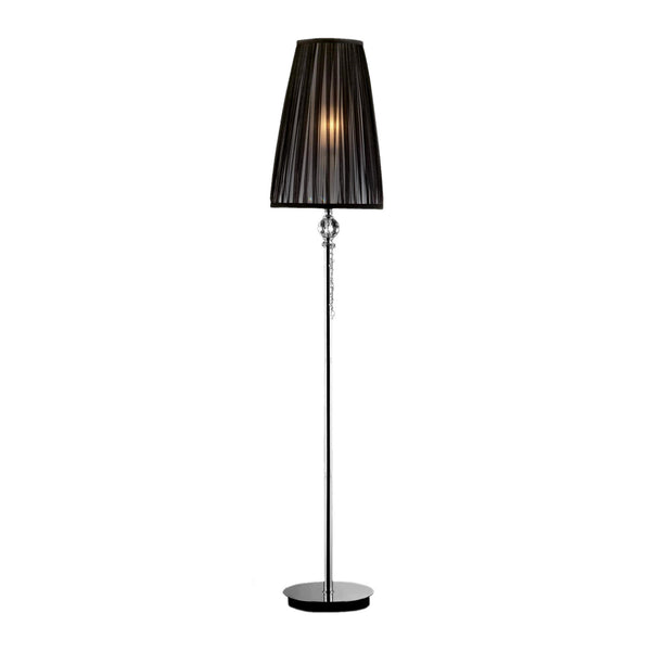 Elegant Tall Floor Lamp with Crystal Accents