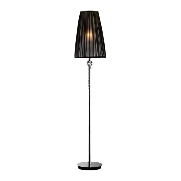 Elegant Tall Floor Lamp with Crystal Accents