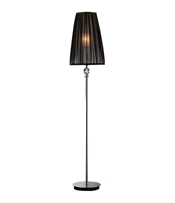 Elegant Tall Floor Lamp with Crystal Accents