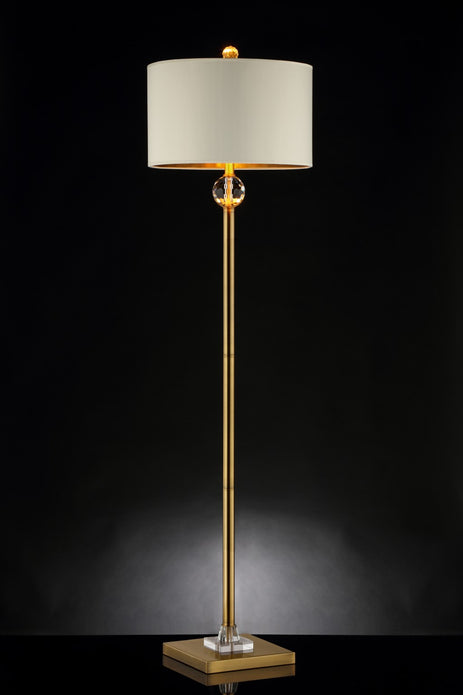 Gold Crystal Accent Floor Lamp