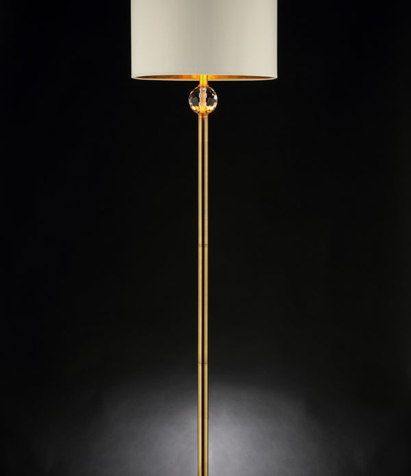 Gold Crystal Accent Floor Lamp